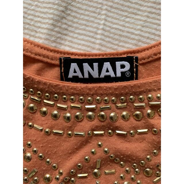 ANAP(アナップ)のタンクトップ トップス /ANAP☆スタッツ/ピンクベージュ レディースのトップス(タンクトップ)の商品写真