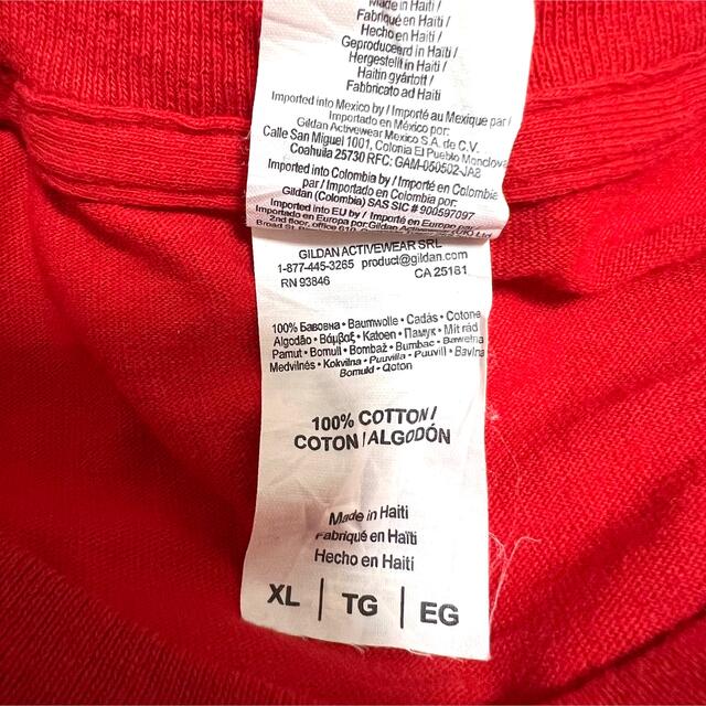 GILDAN(ギルタン)のUS古着 ギルダン NBA クリッパーズ Tシャツ 赤 サイズXL メンズのトップス(Tシャツ/カットソー(半袖/袖なし))の商品写真