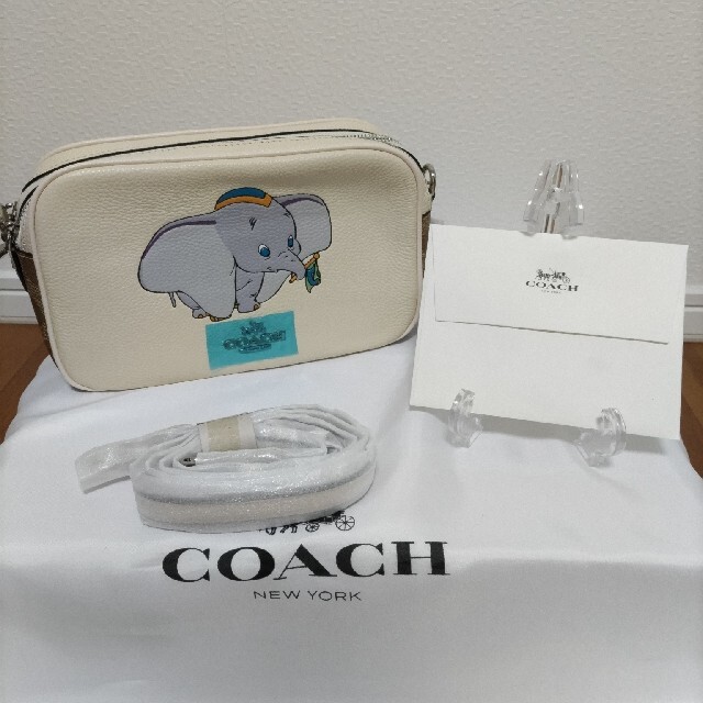 COACH コーチ ショルダーバッグ ダンボ チョークホワイト ディズニーコラボ