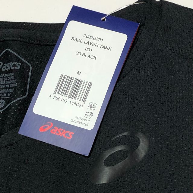 asics(アシックス)の新品　asics アシックス BASE LAYER TANK 黒　M　2020年 レディースのトップス(Tシャツ(半袖/袖なし))の商品写真