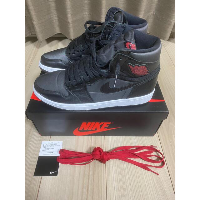 AIR JORDAN1 RETRO HI OG BLACK SATIN 27cm