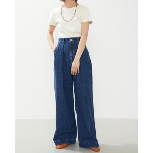 BLACK by moussy(ブラックバイマウジー)のrelax wide denim レディースのパンツ(デニム/ジーンズ)の商品写真