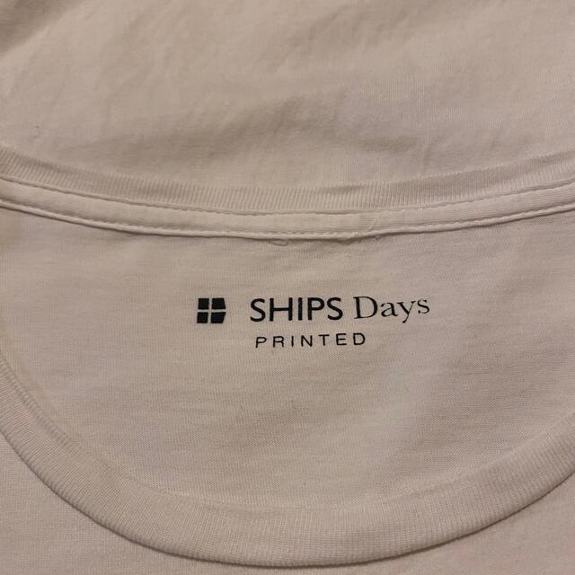 SHIPS(シップス)のSHIPS Days シップスデイズ　プリントTシャツ　綿　コットン　白　M L レディースのトップス(Tシャツ(半袖/袖なし))の商品写真