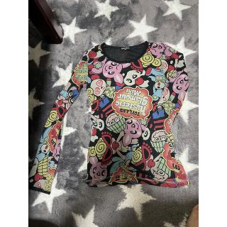 ヒステリックミニ(HYSTERIC MINI)の【ヒスミニ】140cm 総柄ロングTシャツ(Tシャツ/カットソー)