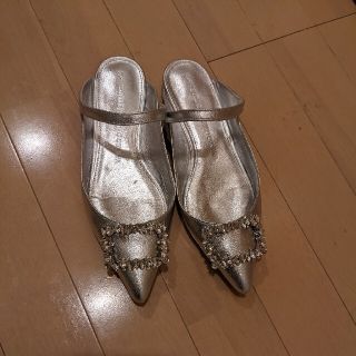 ツルバイマリコオイカワ(TSURU by Mariko Oikawa)のツルバイマリコオイカワ　ビジュー　フラットシューズ(バレエシューズ)