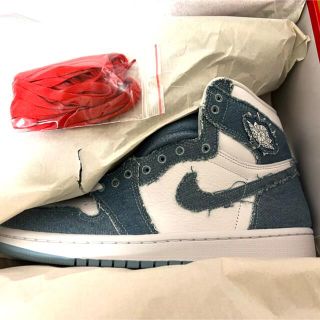 ナイキ(NIKE)のNIKE WMNS air jordan 1 high OG denim デニム(スニーカー)