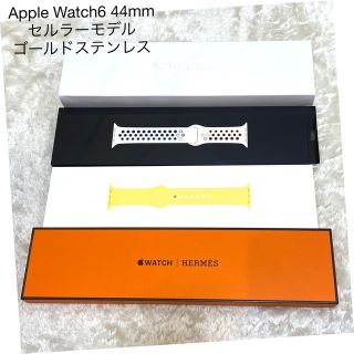 アップルウォッチ(Apple Watch)の[美品]AppleWatch6 44mm セルラーモデル ゴールド エルメス(腕時計(デジタル))