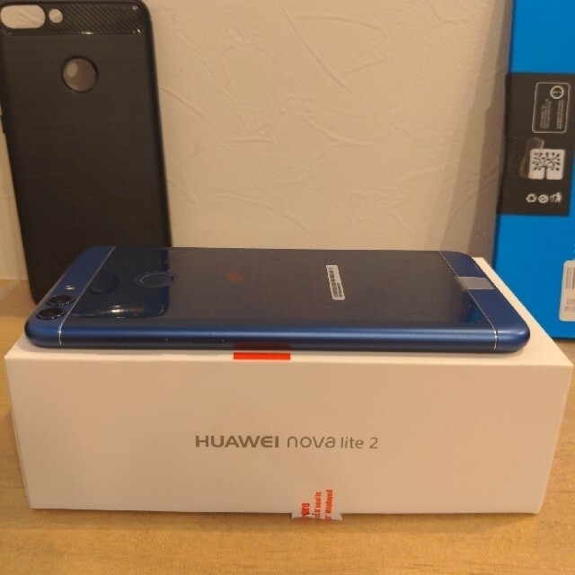 HUAWEI(ファーウェイ)のHUAWEI nova lite 2 704HW ブルー　SIMフリー　美品 スマホ/家電/カメラのスマートフォン/携帯電話(スマートフォン本体)の商品写真