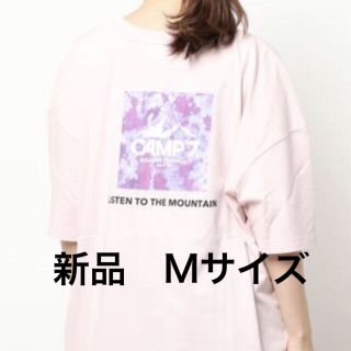 ライトオン(Right-on)のキャンプ7 タイダイBOXロゴTシャツ ビックシルエット　新品タグ付(Tシャツ(半袖/袖なし))