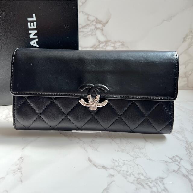 CHANEL CHANEL シャネル マトラッセ ハーフココ フラップ 長財布の