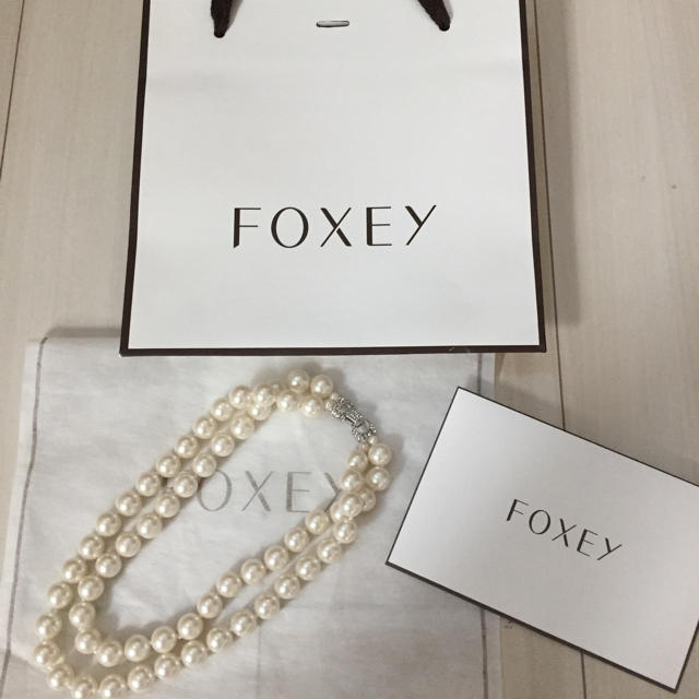 FOXEY(フォクシー)のfoxey フォクシー 2連パール ネックレス パールネックレス レディースのアクセサリー(ネックレス)の商品写真