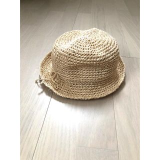 ムジルシリョウヒン(MUJI (無印良品))の無印良品手編み帽子54cmベージュキッズ(帽子)