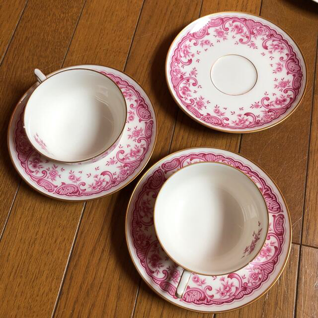 金継ぎ用 ノリタケ ティーカップ2客+ソーサー1枚 ビンテージ バラ 薔薇 金彩 | フリマアプリ ラクマ