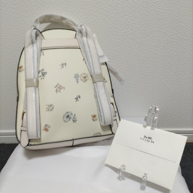 【即日発送】COACH コーチ ジョーディンリュック  カーキ×ホワイト 花柄