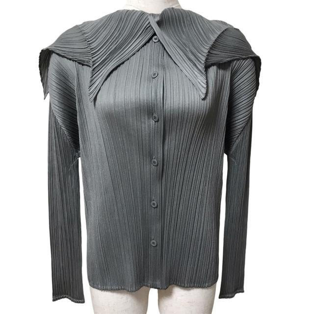 人気 PLEATS PLEASE*トップス*サイズ3*ブルー*L0613 - 通販 - www