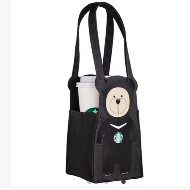 Starbucks Coffee(スターバックスコーヒー)の【再入荷】台湾限定　スターバックス　ベアリスタ　熊　ドリンクホルダー レディースのバッグ(トートバッグ)の商品写真