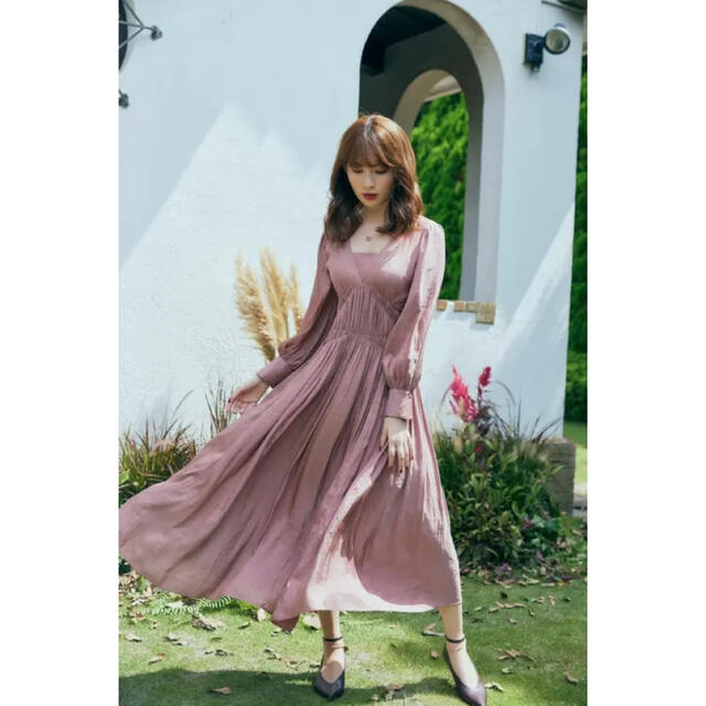 Herlipto Side Bow Vintage Twill Dress