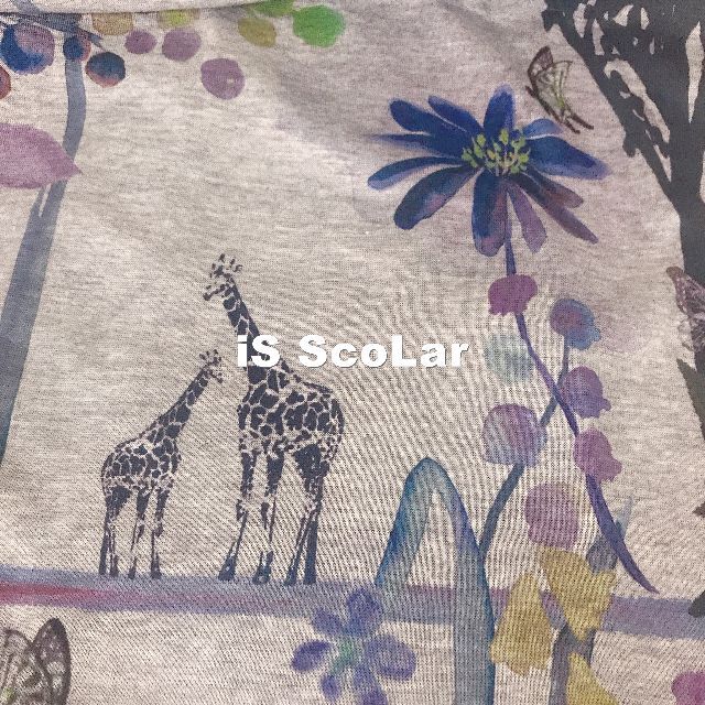 ScoLar(スカラー)の【iS ScoLar】イズスカラー レイヤード Giraffe柄 カットソー レディースのトップス(カットソー(半袖/袖なし))の商品写真