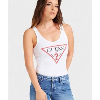 ゲス(GUESS)の大人気商品 ‼️ GUESS タンクトップ ゲス トップス レディース ホワイト(タンクトップ)