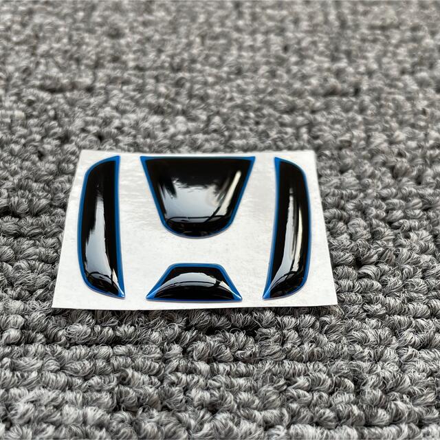 HONDA車用ステアリング ハンドル エンブレムカスタムステッカー青ブルー（） 自動車/バイクの自動車(車内アクセサリ)の商品写真