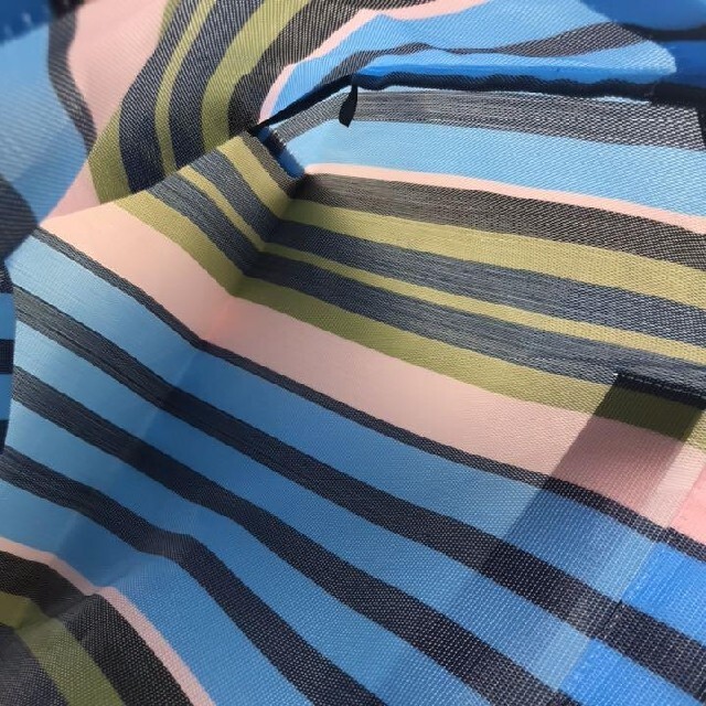 MARNI マルニフラワーカフェ ストライプバッグ トートバッグ ブルー