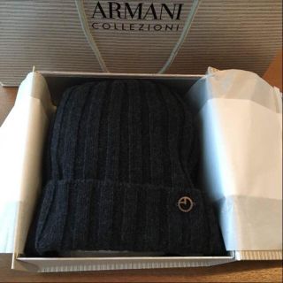 ジョルジオアルマーニ(Giorgio Armani)の新品 未使用 アルマーニコレッツォーニ カシミア製ニットキャップ(ニット帽/ビーニー)