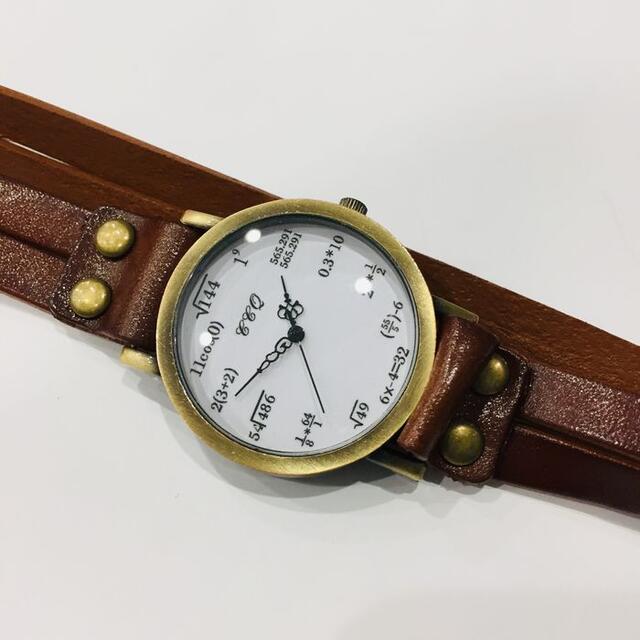 世界でも珍しい数式アンティーク調デザイン腕時計 レディースのファッション小物(腕時計)の商品写真