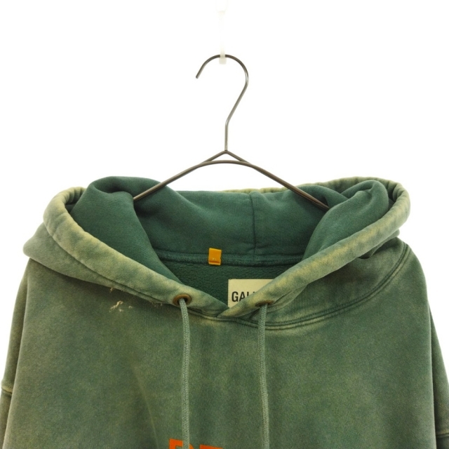 GALLERY DEPT. ギャラリーデプト Logo Paint Hoodie フロントロゴ ペンキ加工プルオーバーパーカー カーキ