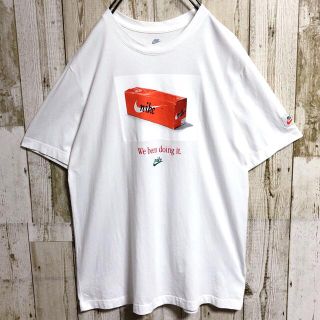 ナイキ 表記XXL ビッグロゴ ワインレッド ボルドー ゆるダボ Tシャツ