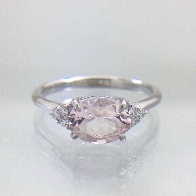 新品 モルガナイト ダイヤ リング 1.19ct Pt950 レディースのアクセサリー(リング(指輪))の商品写真