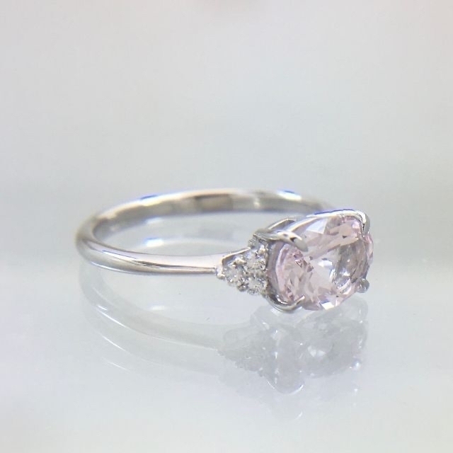 新品 モルガナイト ダイヤ リング 1.19ct Pt950 レディースのアクセサリー(リング(指輪))の商品写真