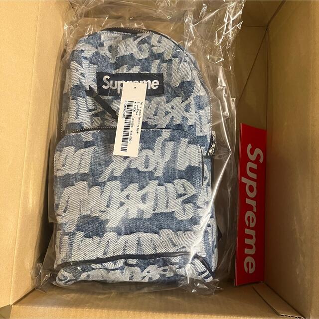 Supreme Fat Tip Jacquard Denim Sling Bag