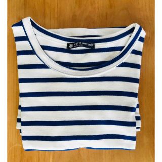 プチバトー(PETIT BATEAU)のプチバトー  半袖ティーシャツ 明るいブルーとホワイト レディース(Tシャツ(半袖/袖なし))