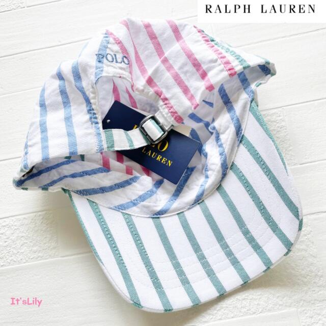 Ralph Lauren(ラルフローレン)の2-4歳 新作　ラルフローレン　キャップ　オックスフォード　マルチカラー キッズ/ベビー/マタニティのこども用ファッション小物(帽子)の商品写真