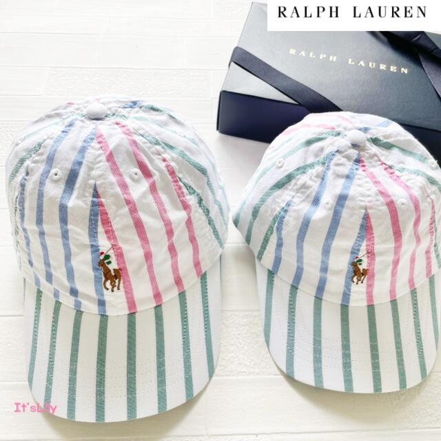 Ralph Lauren(ラルフローレン)の2-4歳 新作　ラルフローレン　キャップ　オックスフォード　マルチカラー キッズ/ベビー/マタニティのこども用ファッション小物(帽子)の商品写真