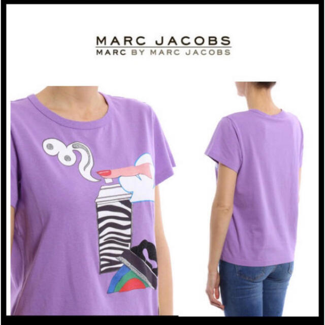 MARC JACOBS(マークジェイコブス)のTシャツ マークジェイコブス MARC JACOBS コラボ パープル プリント レディースのトップス(Tシャツ(半袖/袖なし))の商品写真