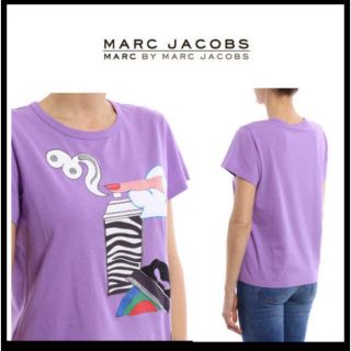 マークジェイコブス(MARC JACOBS)のTシャツ マークジェイコブス MARC JACOBS コラボ パープル プリント(Tシャツ(半袖/袖なし))