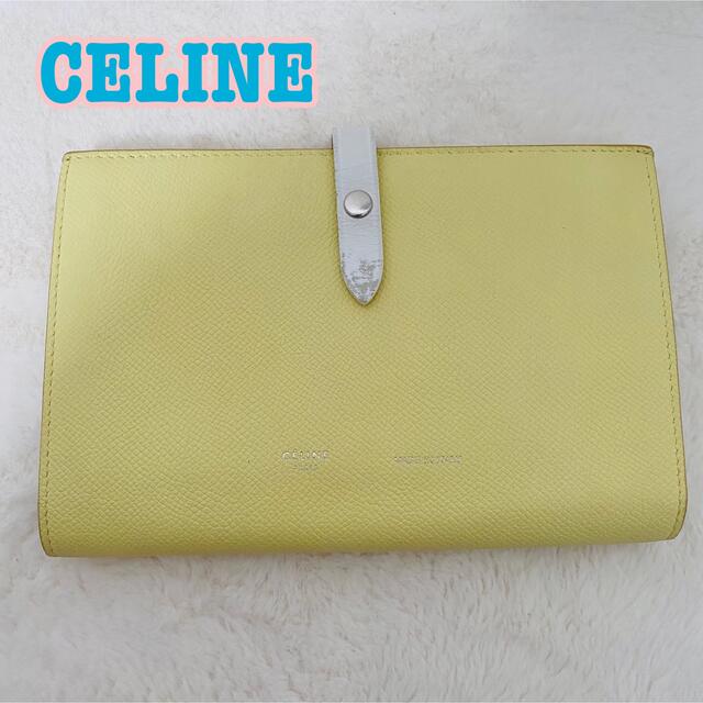 新品 セリーヌ CELINE 二つ折り財布 イエロー