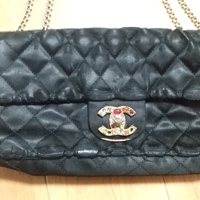 CHANEL☆ヴィンテージシャネル ビジュー チェーンバッグ