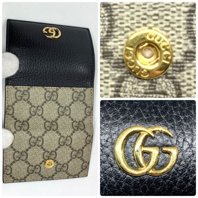 特価大人気 Gucci 極美品 Gucci グッチ GGマーモント 黒レザー＆GGスプリーム キーケースの通販 by KMR's  shop｜グッチならラクマ