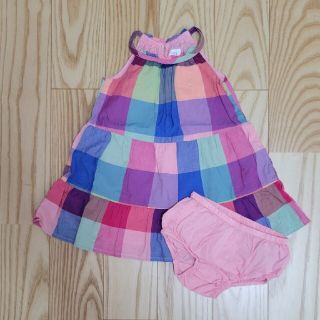 ベビーギャップ(babyGAP)の【おがち様専用】子ども服　ワンピース + カバーパンツ　90cm(ワンピース)