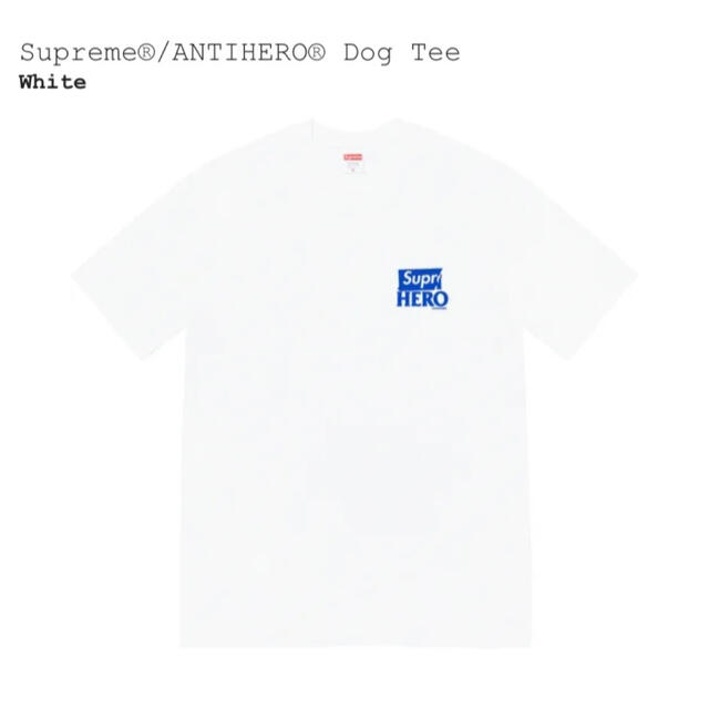 Supreme / ANTIHERO Dog Tee 白 ホワイト XLボックスロゴ