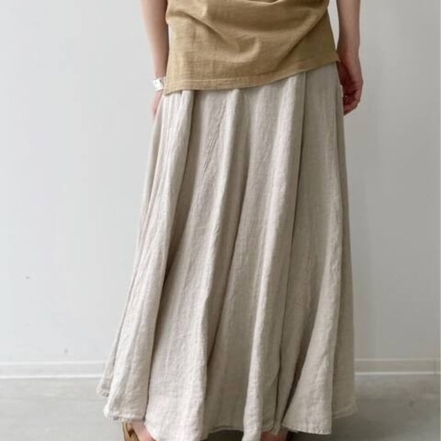 L'Appartement DEUXIEME CLASSE(アパルトモンドゥーズィエムクラス)の【Maison De Vacances/メゾンドバカンス】LINEN SKIRT レディースのスカート(ロングスカート)の商品写真