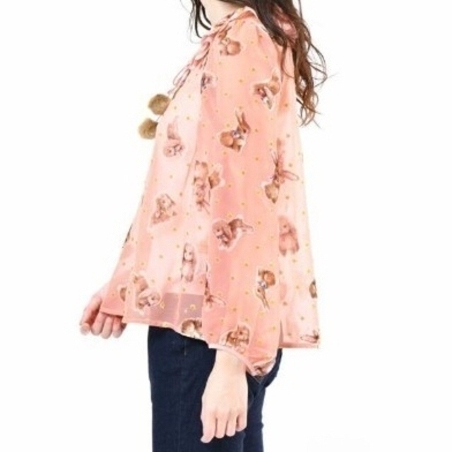 franche lippee(フランシュリッペ)の新品タグ付き！franche lippee バニーブラウス ピンク M レディースのトップス(シャツ/ブラウス(長袖/七分))の商品写真