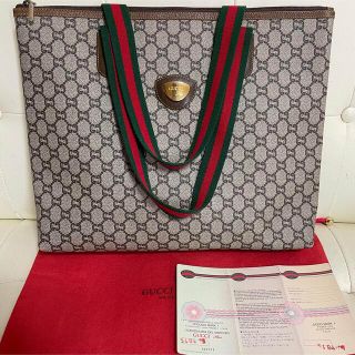 グッチ(Gucci)の未使用　ギャラ付き　GUCCI オールド　グッチ　シェリーライン　トート　バッグ(トートバッグ)