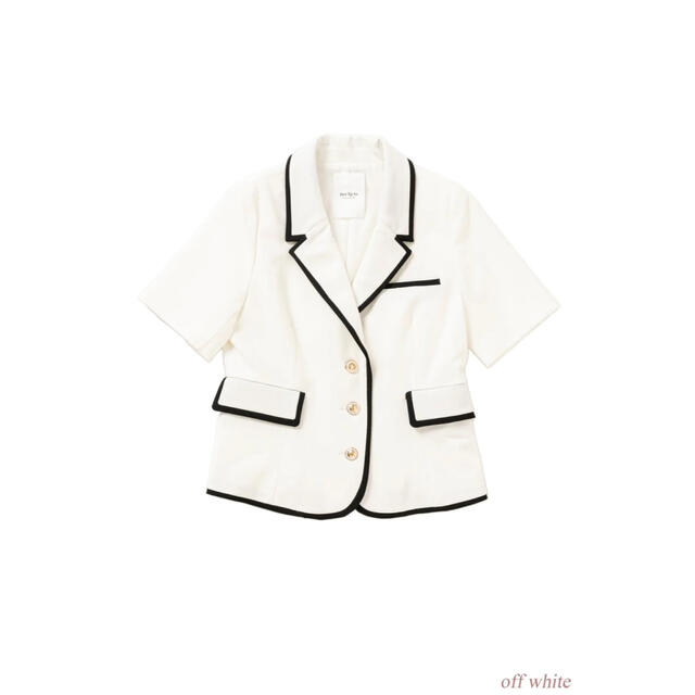herlipto Bicolor Short Sleeve Blazer
