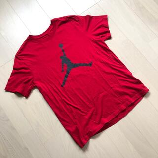 ナイキ(NIKE)のナイキ エアジョーダン ジャンプマン Tシャツ デカロゴ 赤x黒 Ｌサイズ(Tシャツ/カットソー(半袖/袖なし))