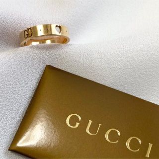 グッチ(Gucci)のGUCCI グッチ アイコン アモール リング K18 ピンクゴールド 11号(リング(指輪))