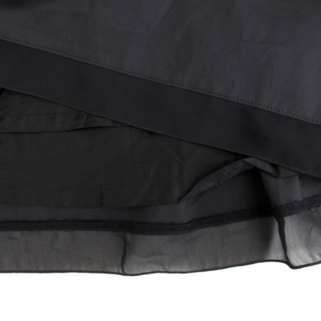 NATURAL BEAUTY(ナチュラルビューティー)のナチュラルビューティー フレアスカート ミモレ丈 無地 40 紺 ネイビー レディースのスカート(ひざ丈スカート)の商品写真
