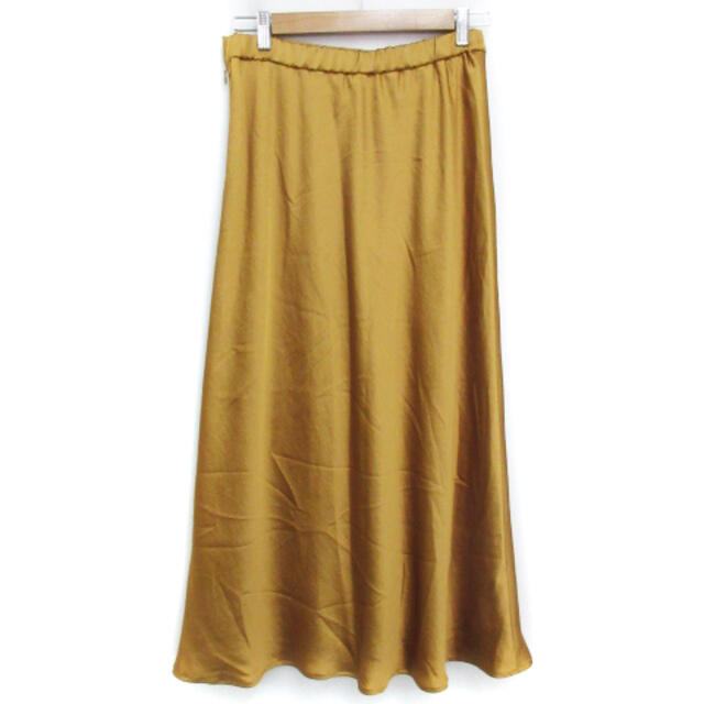 LOUNIE(ルーニィ)のルーニィ フレアスカート ロング丈 マキシ丈 無地 40 ゴールド /FF33 レディースのスカート(ロングスカート)の商品写真